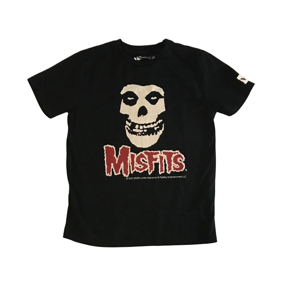 Misfits Fiend Skull Graphic Tee Black Vanilla Underground Kids 7-8 Punk Rock